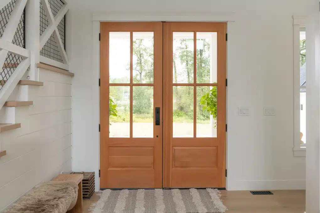double entry doors with windows